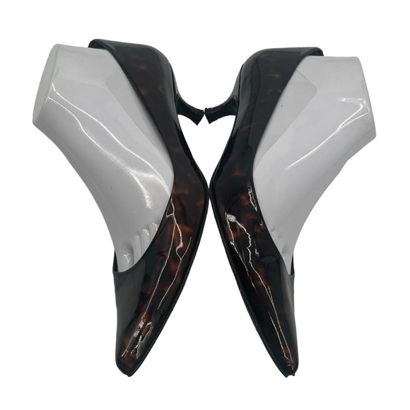 Stuart Weitzman Brown Tortoise Pointed Toe Pumps Size 8 Women’s - Picture 8 of 11